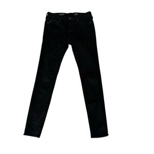 AG Adriano Goldschmied Dark Black Jeans Cropped Jeans Size 25R